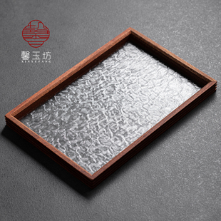馨玉坊实木压克力组合托盘干泡台家用盘子复古茶具茶杯水果点心盘