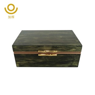 新中式家居软装首饰盒酒店别墅样板间收纳盒摆件树皮纹复古首饰盒