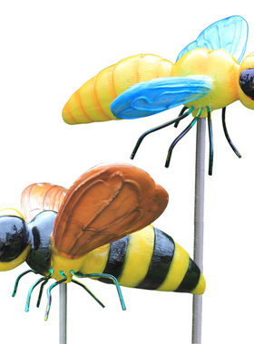 户外玻璃钢卡通动物蜜蜂雕塑花园庭院幼儿园小区园林景观装饰摆设