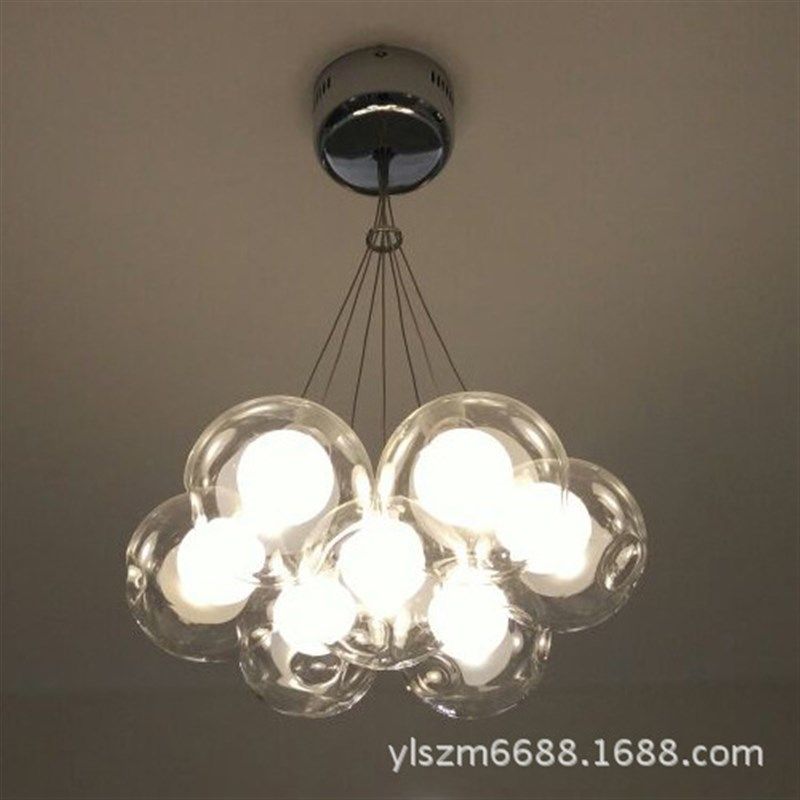 客厅灯具新款现代多头泡泡球吊灯玻璃圆球形彩色球灯,家装灯饰光源,餐厅吊灯,淘宝优惠券,粉丝福利购,淘宝优惠卷