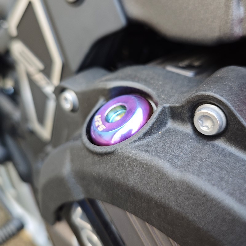 适用于光阳KS125 摩托车改装不锈钢机油盖防盗机油尺防撬机油盖