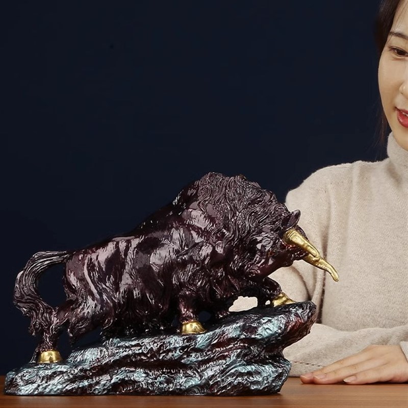 黄铜牦牛摆件办公室家居工艺品开业礼品