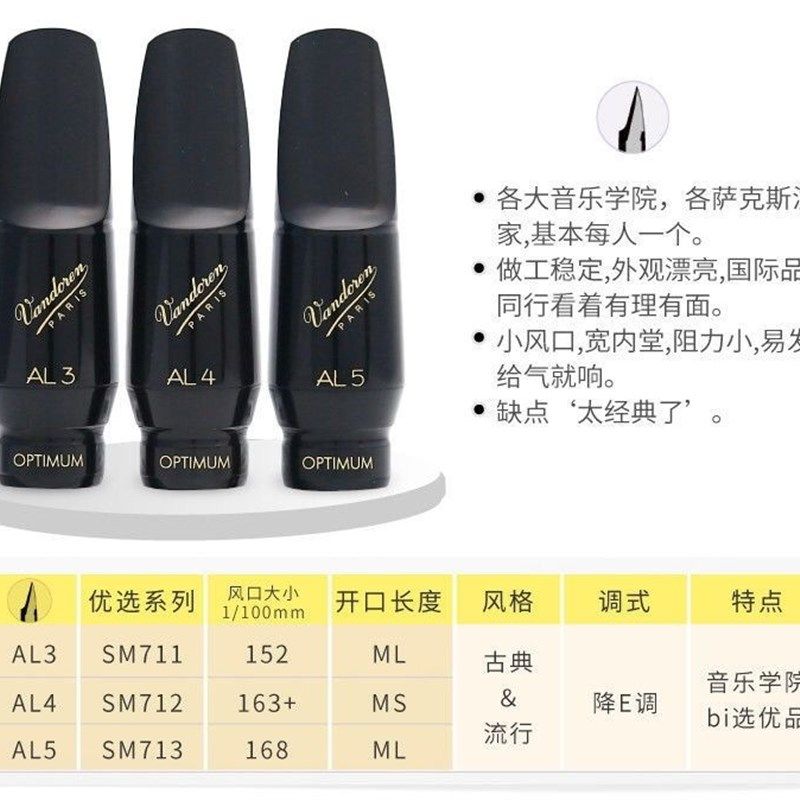 弯德林笛头AL3 AL4 AL5中音胶木笛头次中音TL3 TL4 TL5胶木笛头
