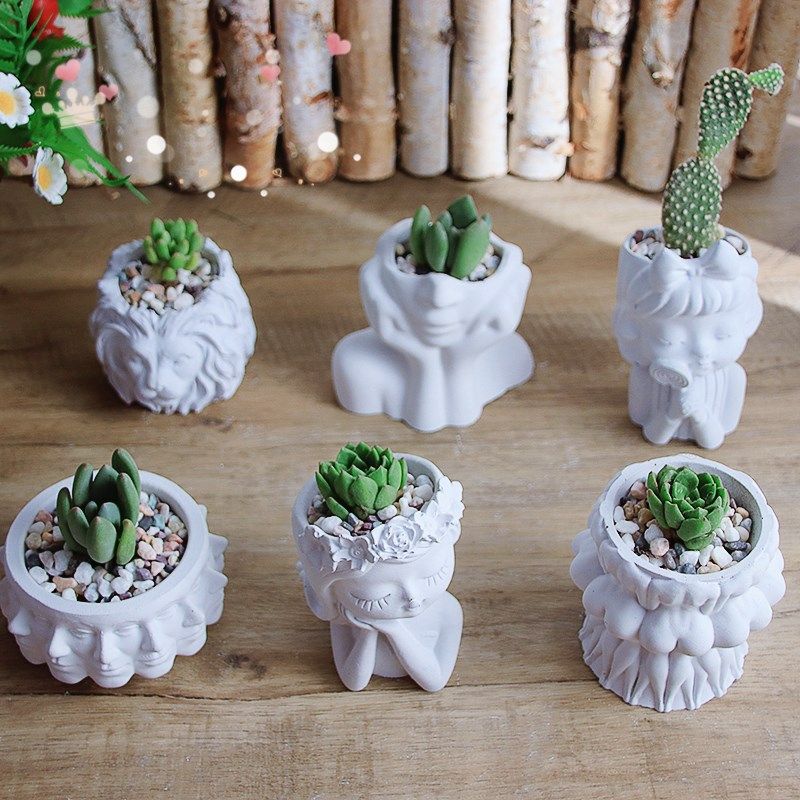 人脸盆硅胶模具水泥石滴胶女孩狮子头自制di多肉,厨房/烹饪用具,烘焙模具,淘宝优惠券,粉丝福利购,淘宝优惠卷