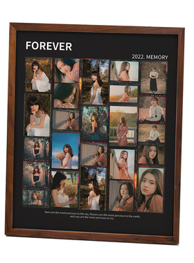 拼图相框定制结婚纱宝宝创意摆台洗照片挂墙实木画框黑色胶片制作