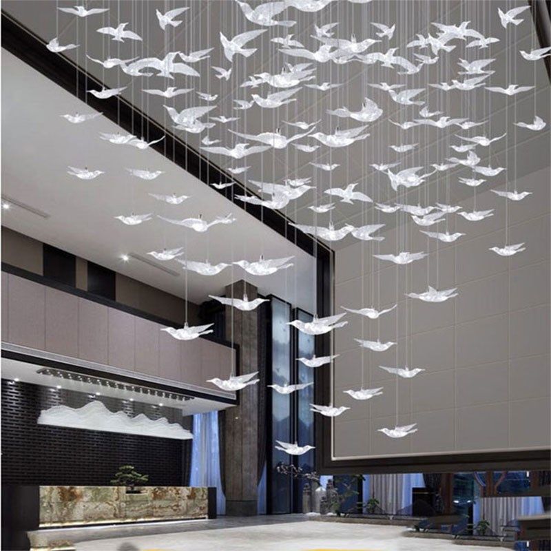 小鸟鸽子灯具酒店大堂售楼部沙盘楼梯飞鸟海鸥装饰吊灯定制,家装灯饰光源,酒店/宴会厅/餐饮吊灯,淘宝优惠券,粉丝福利购,淘宝优惠卷