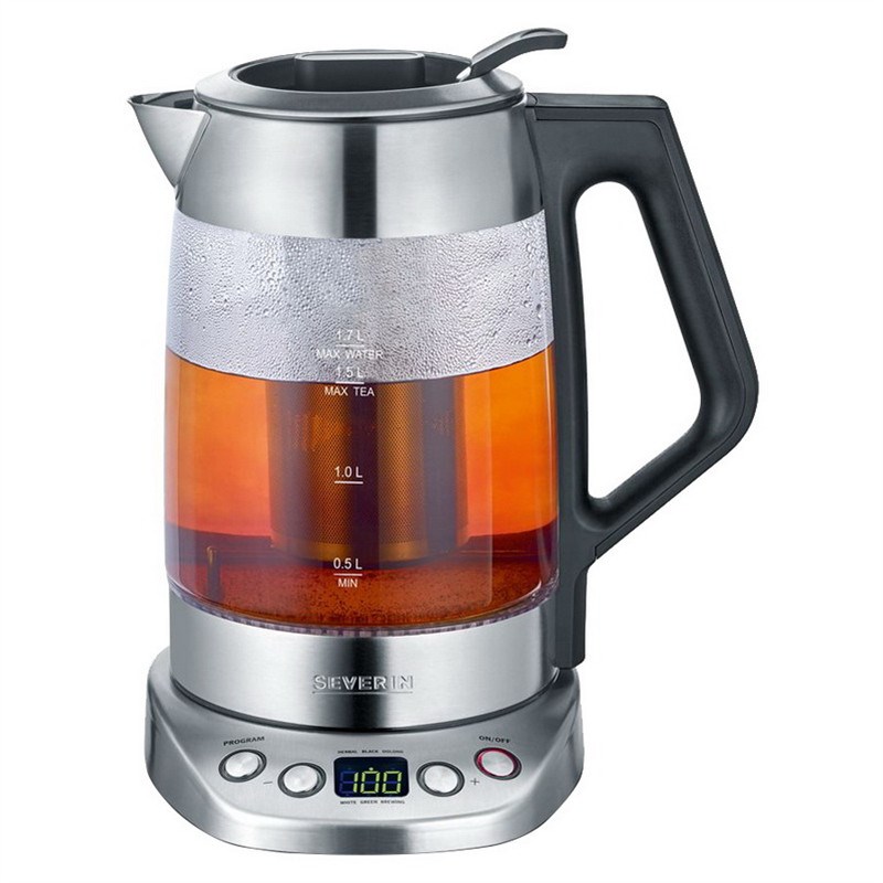 德国Severin家用智能控温保温玻璃电水壶可拆卸茶网养生煮茶壶器