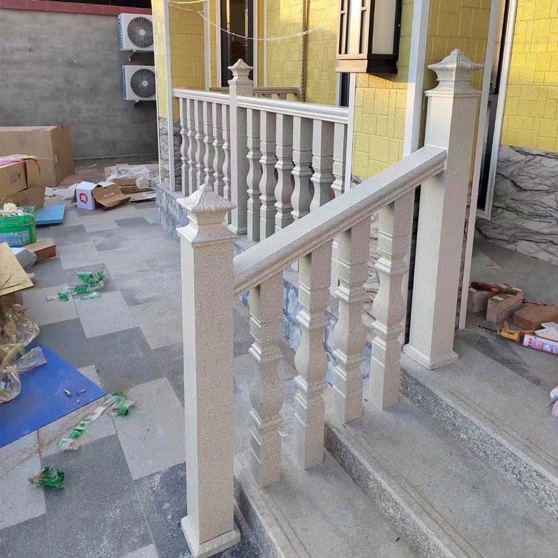 全铝室外阳台栏杆楼梯扶手护栏露台围栏家用加粗仿石中式围挡