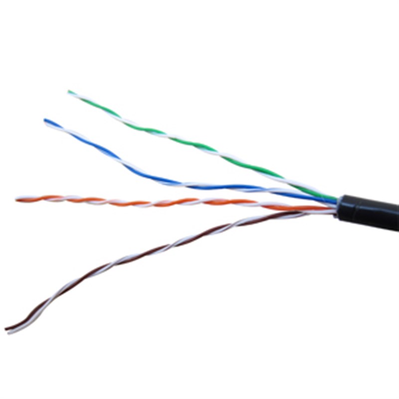 工程专用超五类网线黑皮室外阻水网线 强抗拉防鼠咬 防水米卷