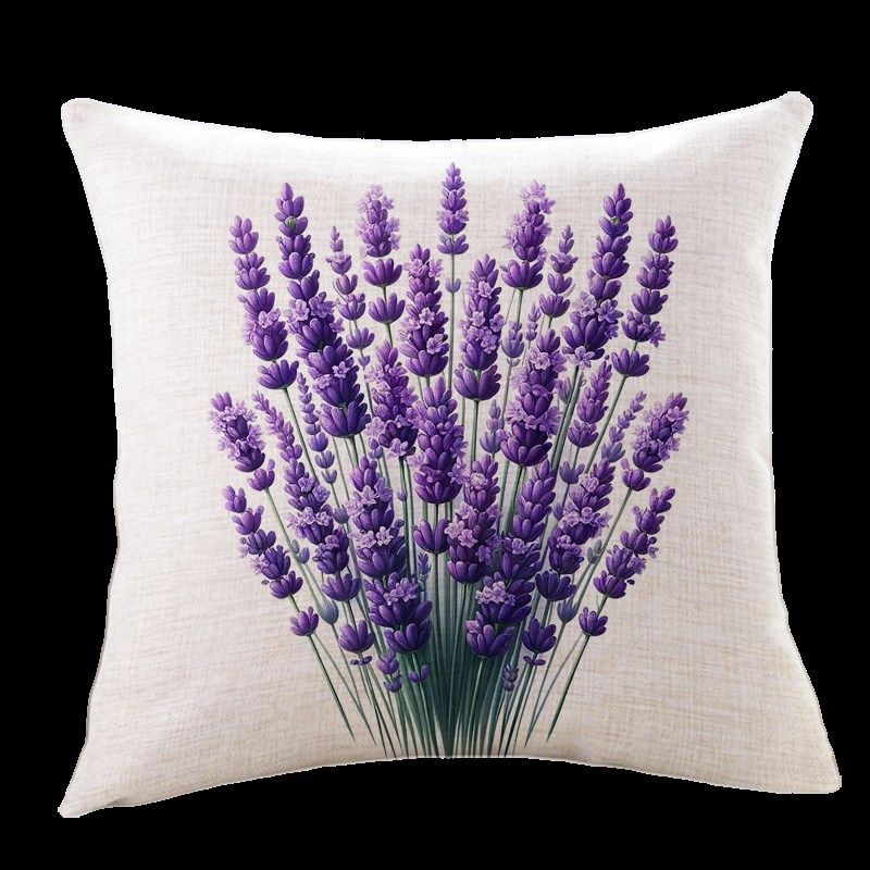 新款客厅沙发抱枕浪漫紫色靠枕座椅靠背垫薰衣草手绘新床上靠垫,居家布艺,靠垫/抱枕,淘宝优惠券,粉丝福利购,淘宝优惠卷