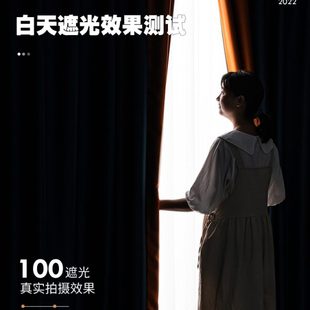客厅遮阳轻奢现代简约拼色挂钩式 100全遮光窗帘卧室2024新款 柯桥