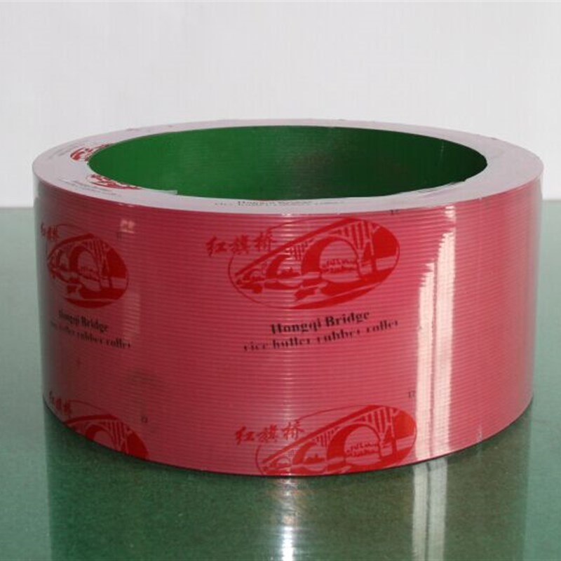 4寸耐磨砻谷机四代加厚红蓝色碾米机砻谷胶辊LGL10型橡胶打米胶轮