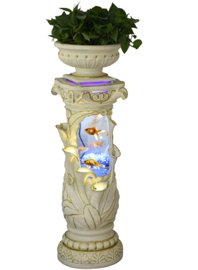 喷泉流水新家庭摆设创意家居客厅鱼缸中型室内装饰品欧式落地摆件