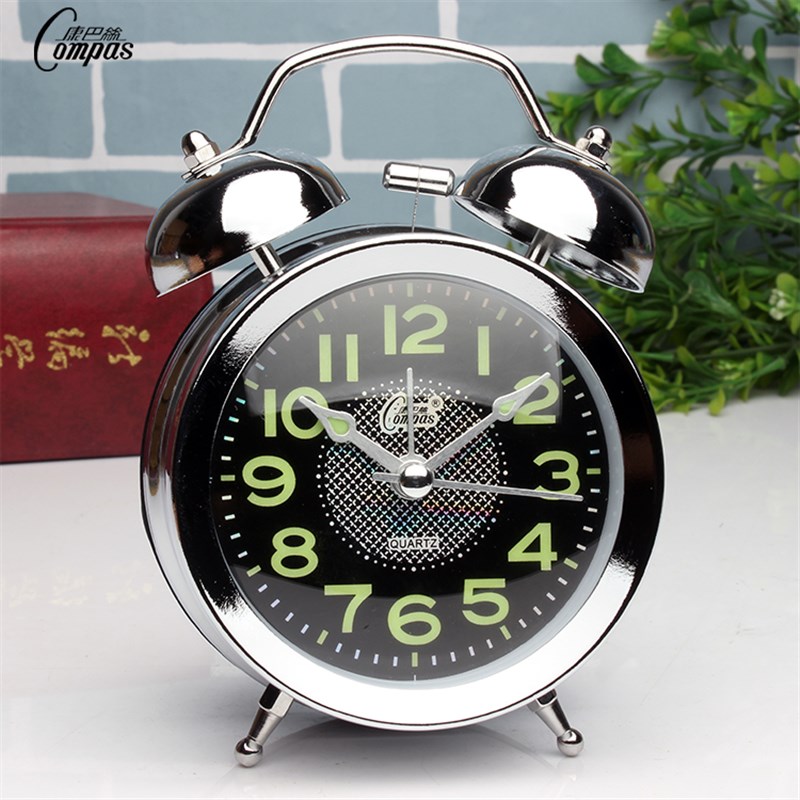 康巴丝起床困难户超大声音闹钟学生闹铃金属超响静音床头闹钟
