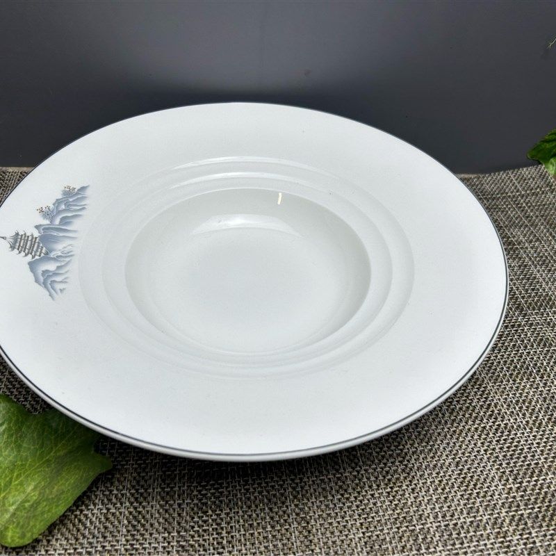 高级感意面盘in风螺纹草帽盘子家用陶瓷餐具深盘甜品西餐盘,厨房/烹饪用具,配菜/备菜盘,淘宝优惠券,粉丝福利购,淘宝优惠卷
