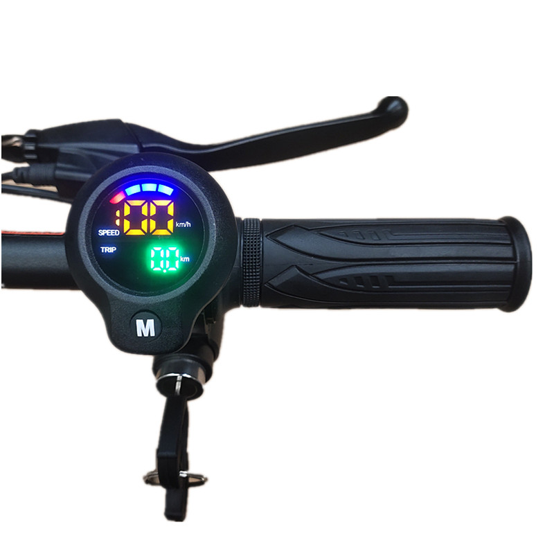 正步折叠车数字电量带锁转把车仪表屏显速度里程电量把手