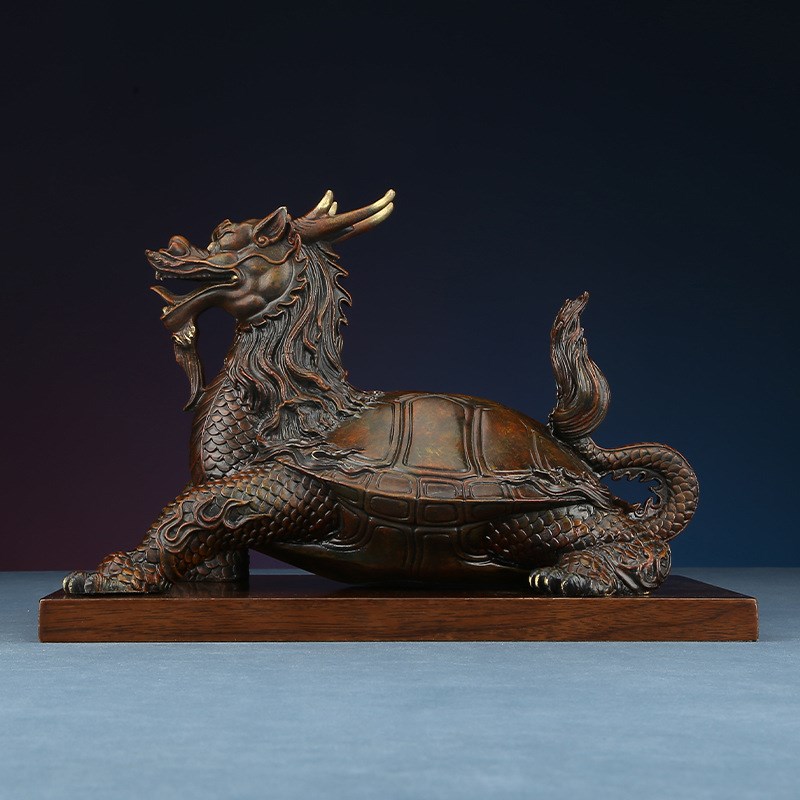 龙头龟黄铜龙龟摆件客厅办公室家居工艺品开业礼品