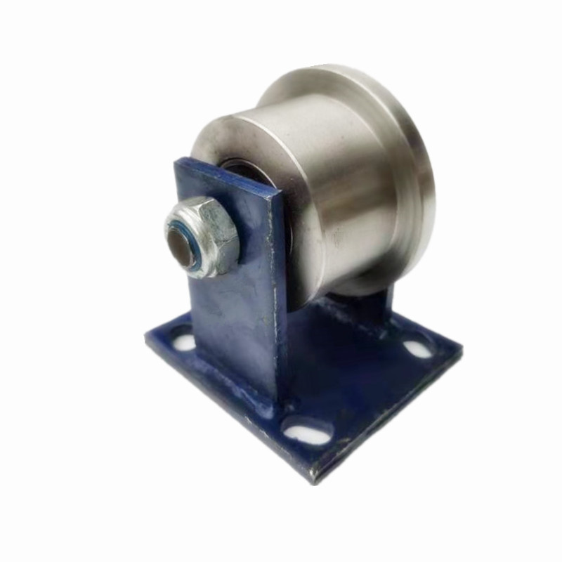 单边轨道滑轮轻轨铁路钢轨方管方钢工字钢槽钢重型5号钢轮子