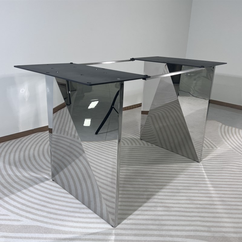 大理石桌子脚奢石餐桌脚架不锈钢餐桌脚茶台支架长桌脚岩板支架子