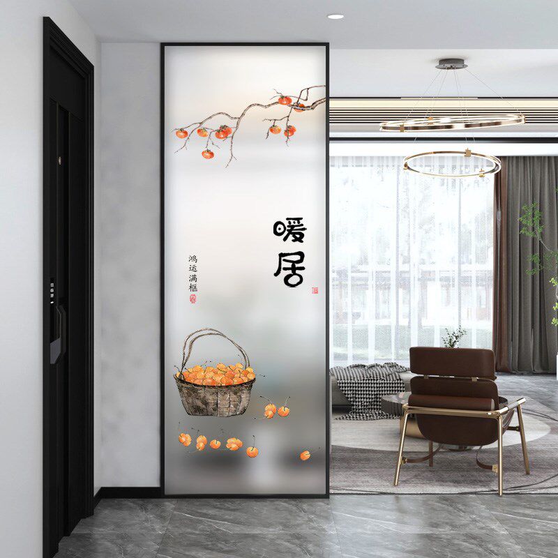 铁艺轻奢简约入户玄关玻璃屏风柜现代客厅餐厅半墙卫生间隔断装饰