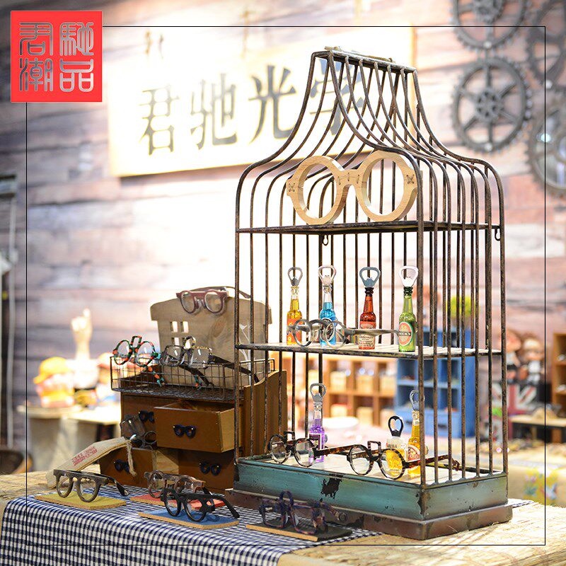 君驰潮品实木眼镜店陈列道具定制 眼镜饰品新款 太阳镜展示架