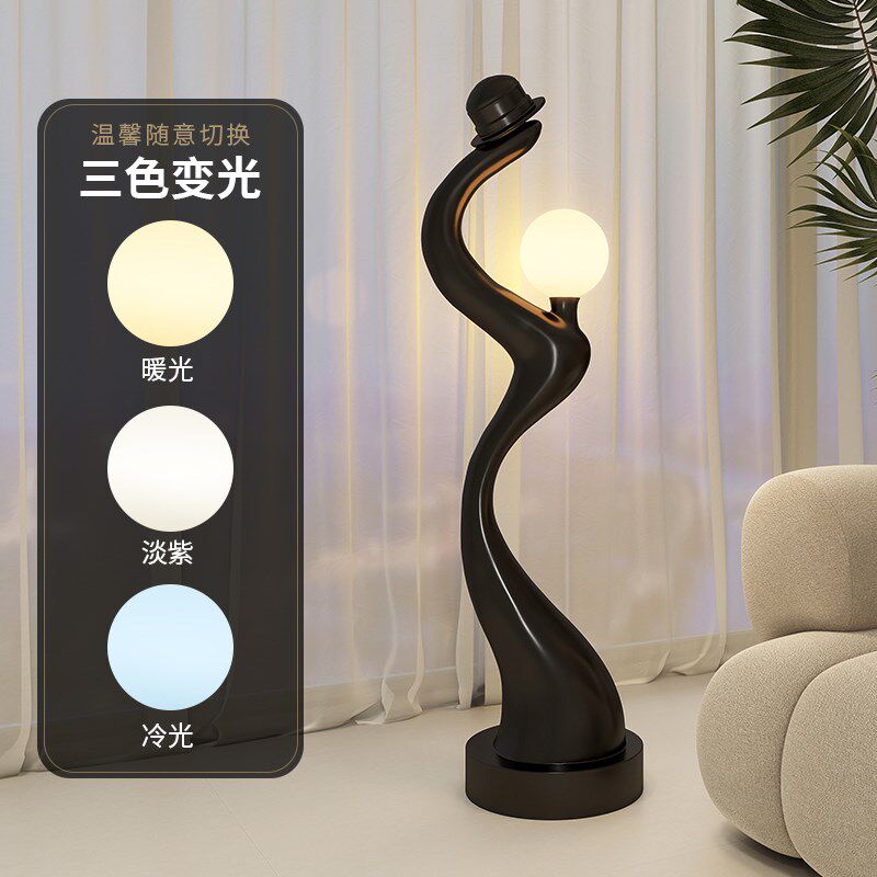 电视柜旁边落地抽象创意艺术客厅沙发旁大型玄关装饰品中古风,家居饰品,落地摆件,淘宝优惠券,粉丝福利购,淘宝优惠卷