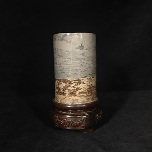 文房笔筒广西国画石草奇石天然创意档书房办公室送礼