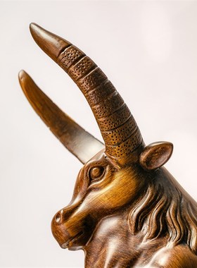 中式牛气冲天生肖摆件客厅泡茶台茶具用品办公室茶几桌面装饰礼品