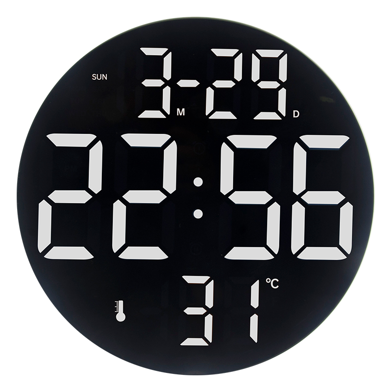大屏幕家用LED电子时钟客厅数字多功能挂墙创意遥控台钟个性闹钟
