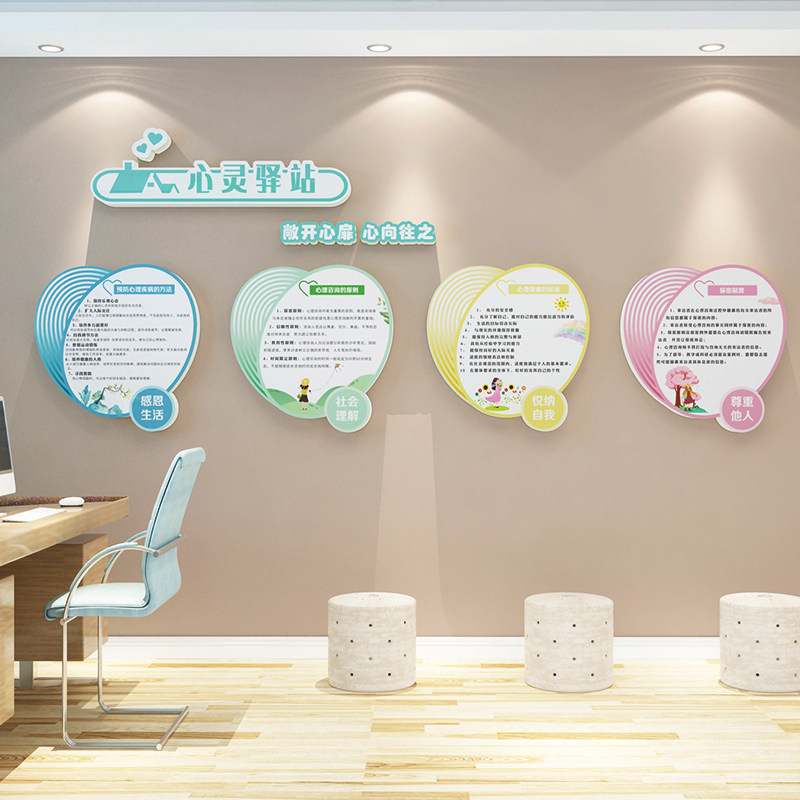 心理咨询室布置儿童辅导室墙面装饰留守心灵驿站文化纸挂图,家居饰品,文化墙贴,淘宝优惠券,粉丝福利购,淘宝优惠卷