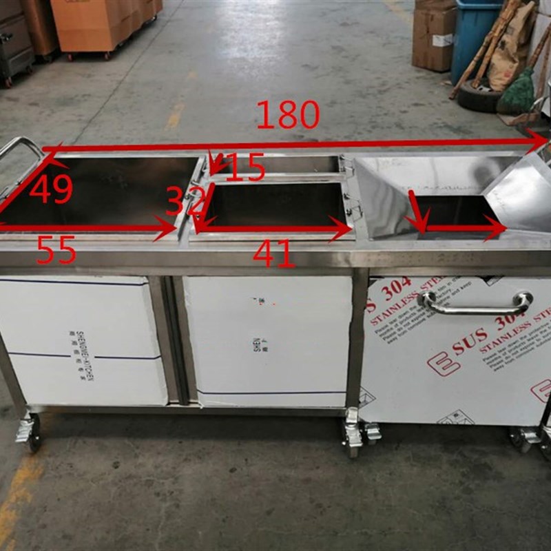 锈钢收残车收残台收餐车两用推车饭店食堂垃圾车碗碟收集车