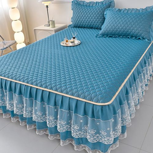 夏季床裙款冰丝乳胶凉席2新款公风空调席软席子三件机洗