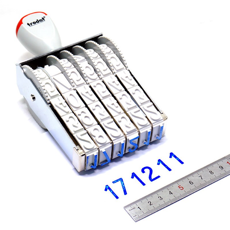 Trodat/卓达数字印章可调大号6位数字印章纸箱编号码章手动打码机