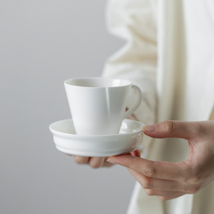 德化羊脂玉织时咖啡杯防烫有耳茶杯家用功夫茶具小号杯花茶咖啡杯
