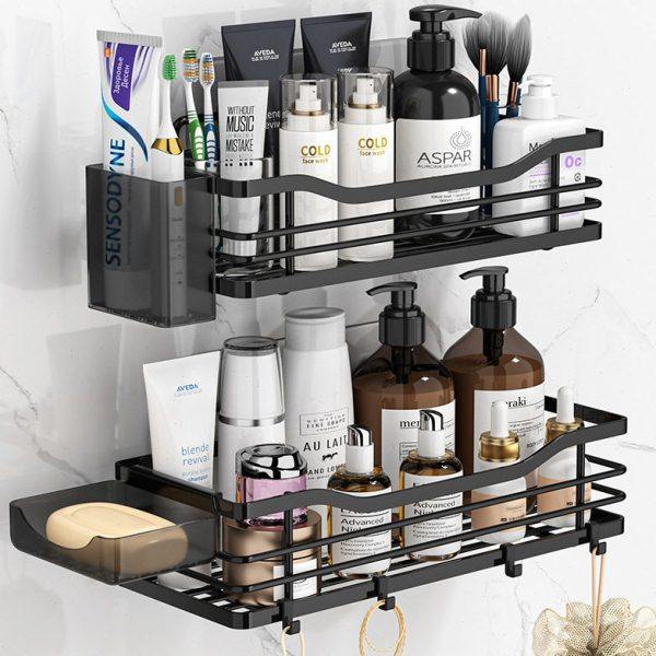 免打孔浴室置物架卫生间洗漱用品收纳架铁艺壁挂式佐料瓶置物架子,厨房/烹饪用具,调料置物架,淘宝优惠券,粉丝福利购,淘宝优惠卷