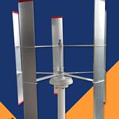 微型小型垂直轴风力发电机30W 展示测试风光互补 24V 5叶片 12V