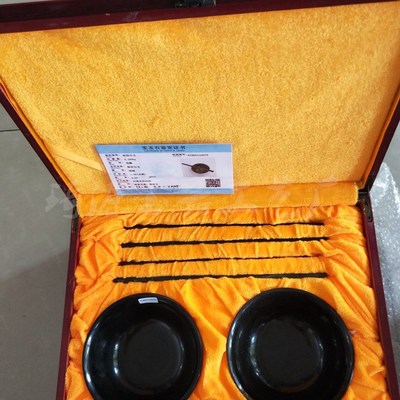 药王石墨玉碗摆件 玉器玉碗玉石筷子小摆件玉饭碗 V墨绿玉碗厂家