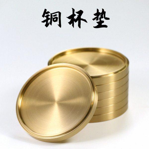 中式黄铜茶垫托铜杯垫家用功夫茶具茶道配件隔热垫禅意中国风垫子,餐饮具,杯垫,淘宝优惠券,粉丝福利购,淘宝优惠卷