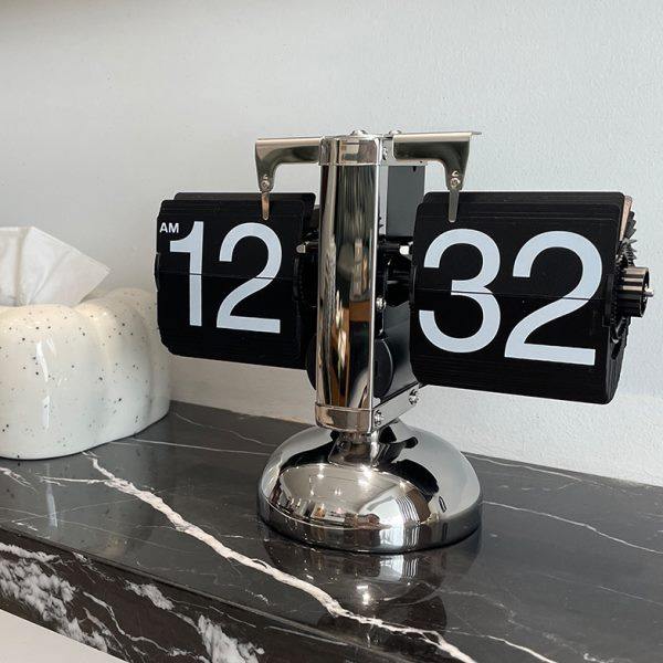 品艺复古翻页钟机械欧式网红自动翻页客厅装饰摆件桌面时钟座钟,家居饰品,座钟,淘宝优惠券,粉丝福利购,淘宝优惠卷