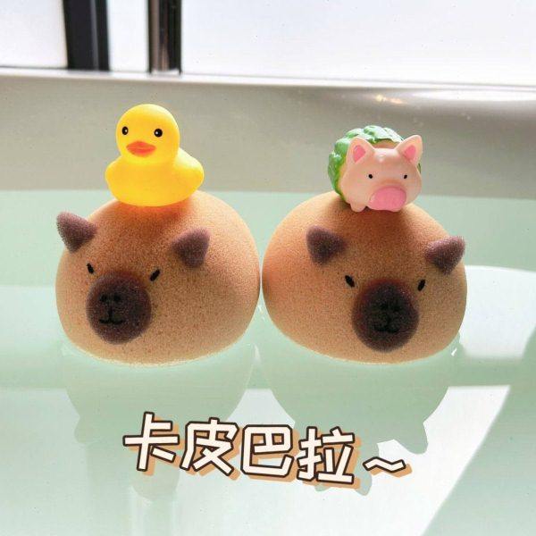 卡皮巴拉海绵球洗澡洗脸球搓澡起泡沐浴球创意可以柔软海绵沐浴球,家庭/个人清洁工具,搓澡海绵,淘宝优惠券,粉丝福利购,淘宝优惠卷