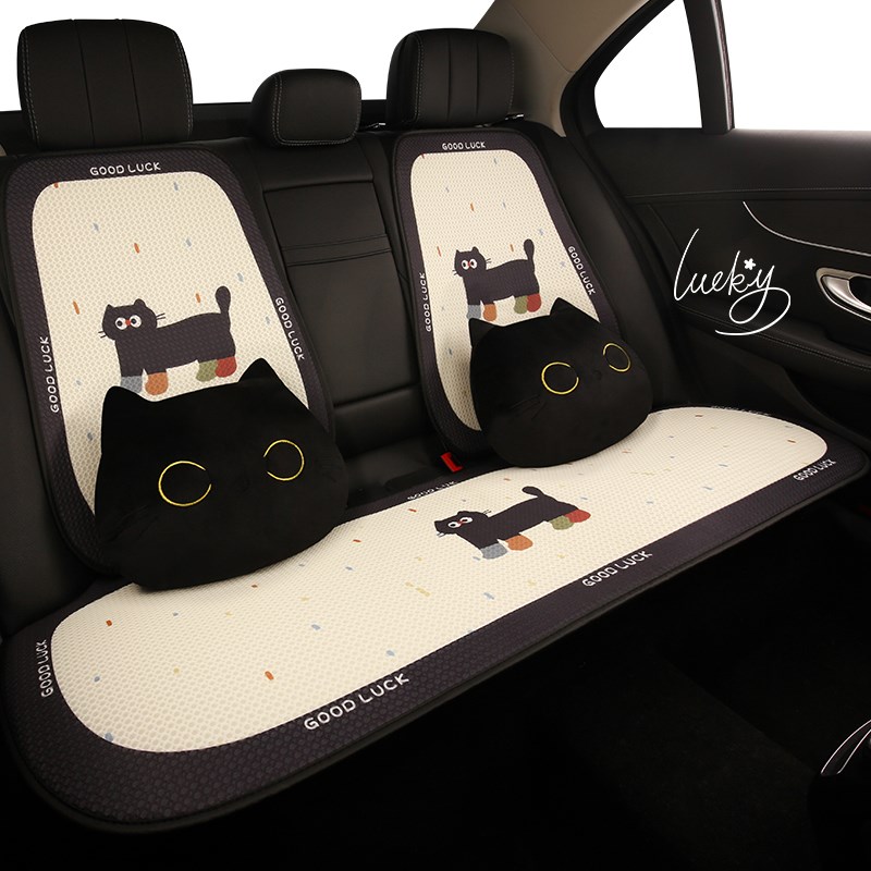汽车坐垫四季通用女士座垫可爱w高级感车载座椅套2025新款网红座