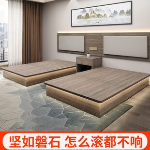 酒店家具标间全套宾馆专用床双人旅馆大床汉庭式公寓民宿客房定制