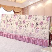 简约床头罩床头套1.5m1.8m2m2.2m实木床靠背防尘保护套罩布艺拆洗