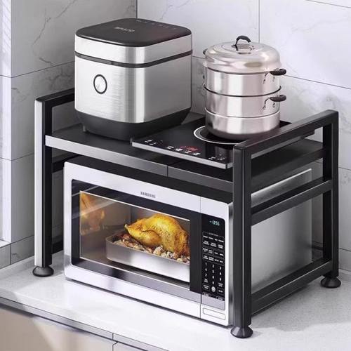 厨房微波炉架置物架多功能多层架子烤箱收纳架家用台面电饭锅支架