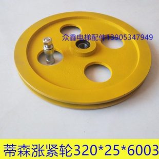 厚25 电梯配件 直径320 蒂森涨紧轮 6003涨紧轮 蒂森电梯涨紧轮