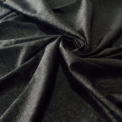 97黑色龟裂纹香云纱26姆米1.1门幅全真丝零布头5年老料顺德产复古