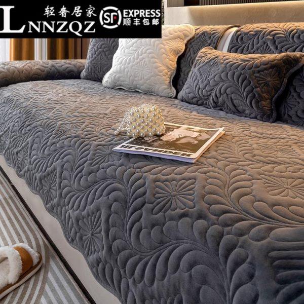 牛奶绒沙发垫冬季毛绒加厚防滑坐垫皮沙发套罩新款2022简约盖布巾,居家布艺,沙发垫,淘宝优惠券,粉丝福利购,淘宝优惠卷