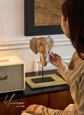 屿陌家居法式大象摆件客厅玄关办公室桌面创意艺术软装工艺品装饰