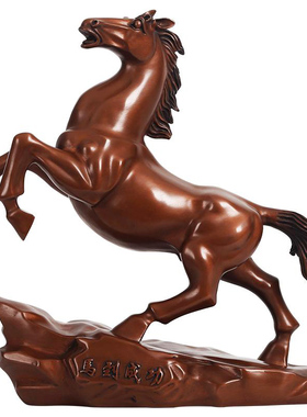 铜欣祥紫铜马到成功摆件客厅办公开业送礼装饰工艺品摆件乔迁礼品