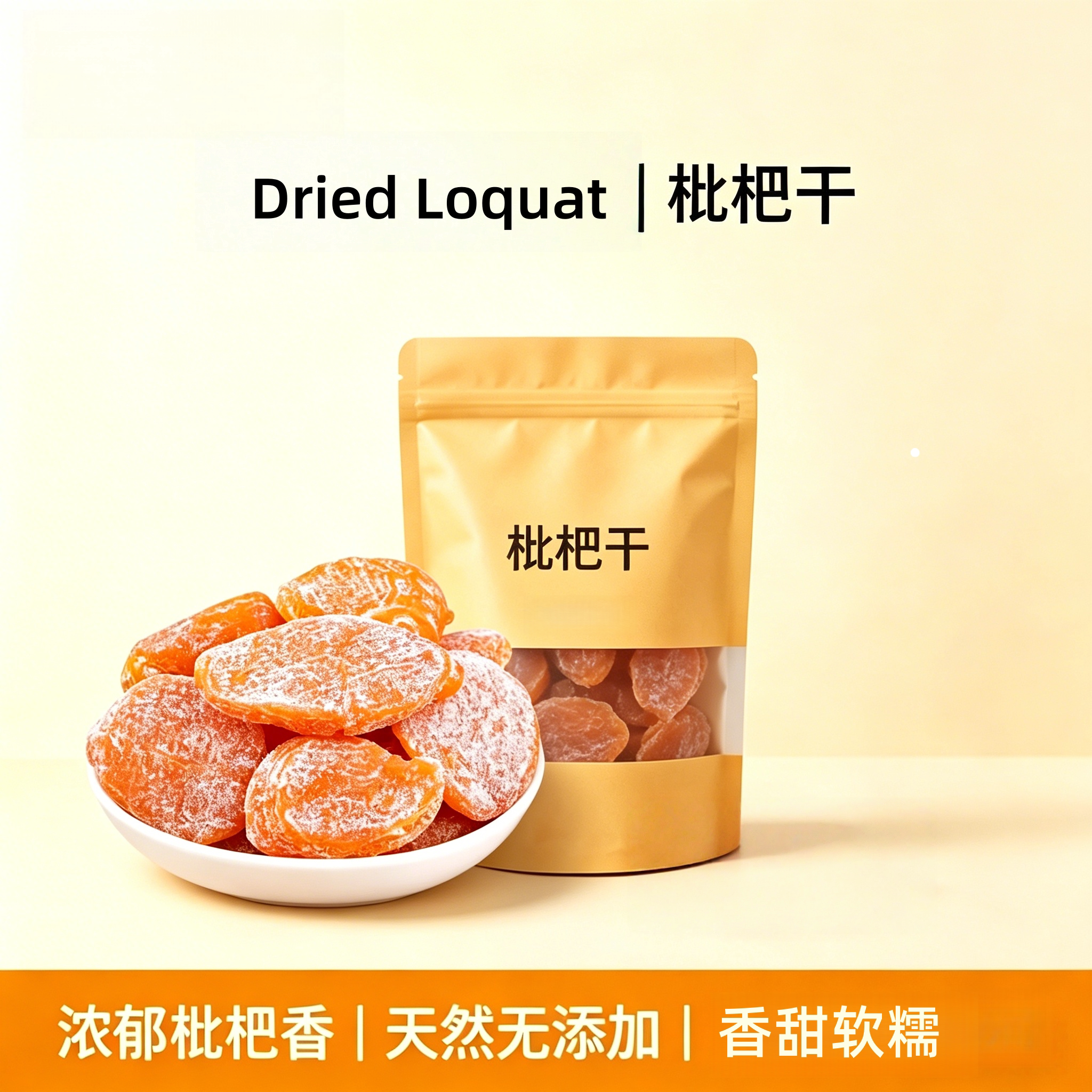 央妈推荐竹盐枇杷干官方旗舰店正品甘草原味无添加化痰止咳琵琶干